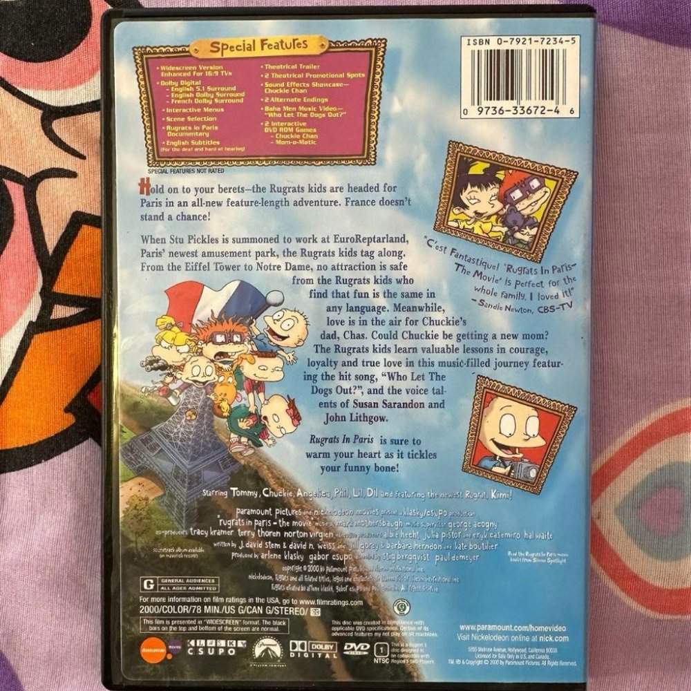 RUGRATS IN PARIS THE MOVIE DVD‎ - Picture 2 of 4